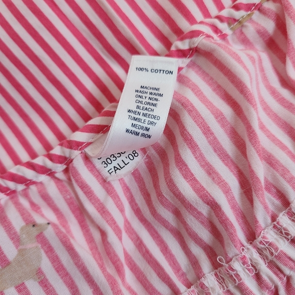 Vintage GAP Cotton Poplin Striped Babydoll Chemise Size M Pink Stripe - Picture 8 of 8